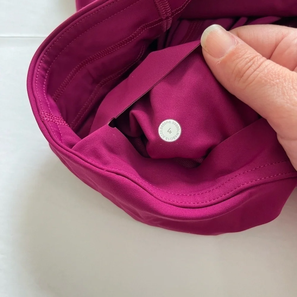 Lululemon Base Pace High Rise Crop Size 4 Pink